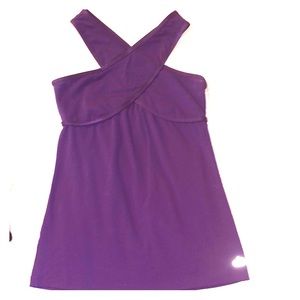 COPY - Alo purple cross high neck athletic yoga t…